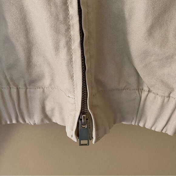 HELSA Workwear Bomber Jacket Cotton zip front khaki $358 Revolve FWRD Sold Out L - Picture 10 of 13